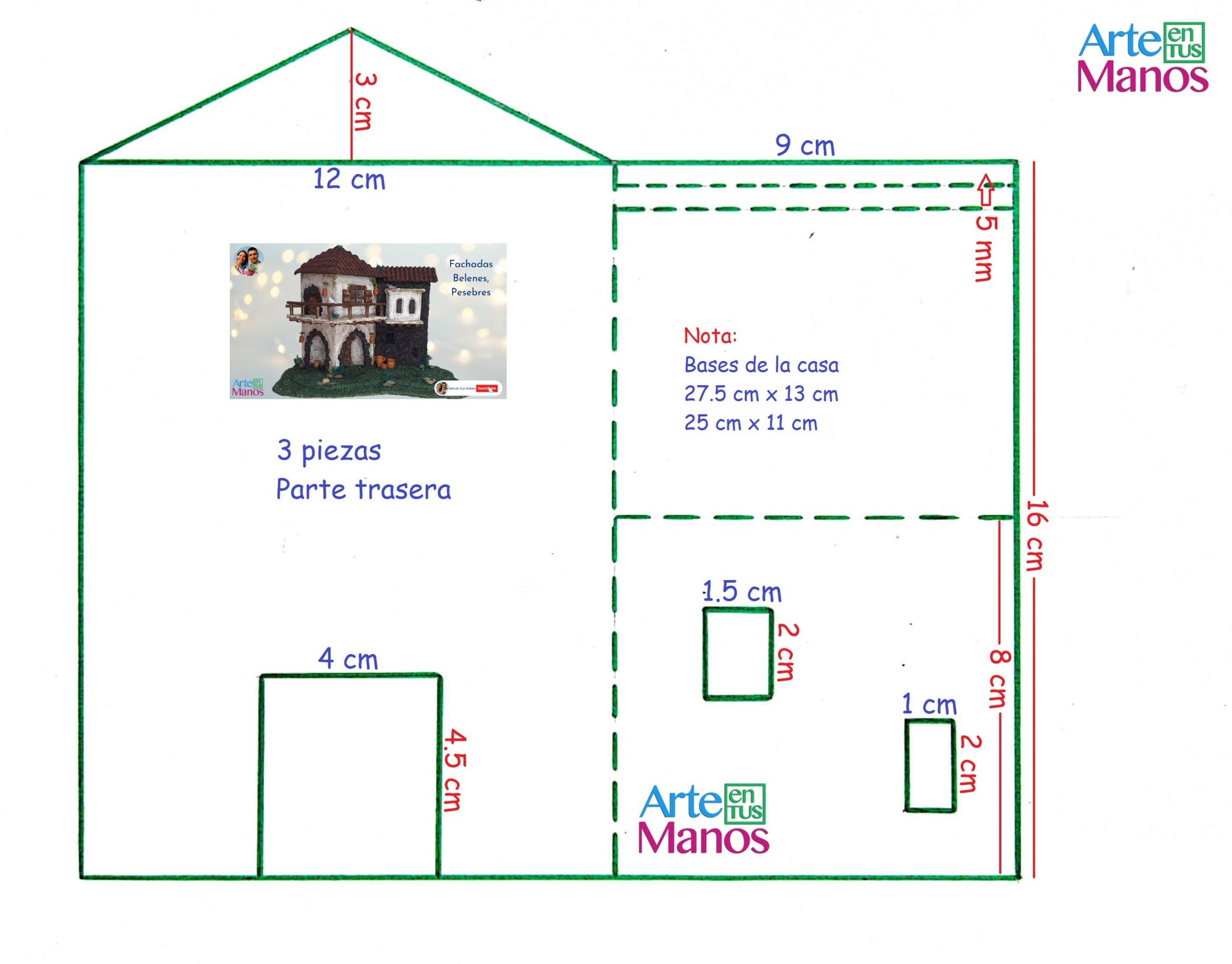 Casas, Fachadas para Belenes y Pesebres con Cartón - Arte en Tus Manos