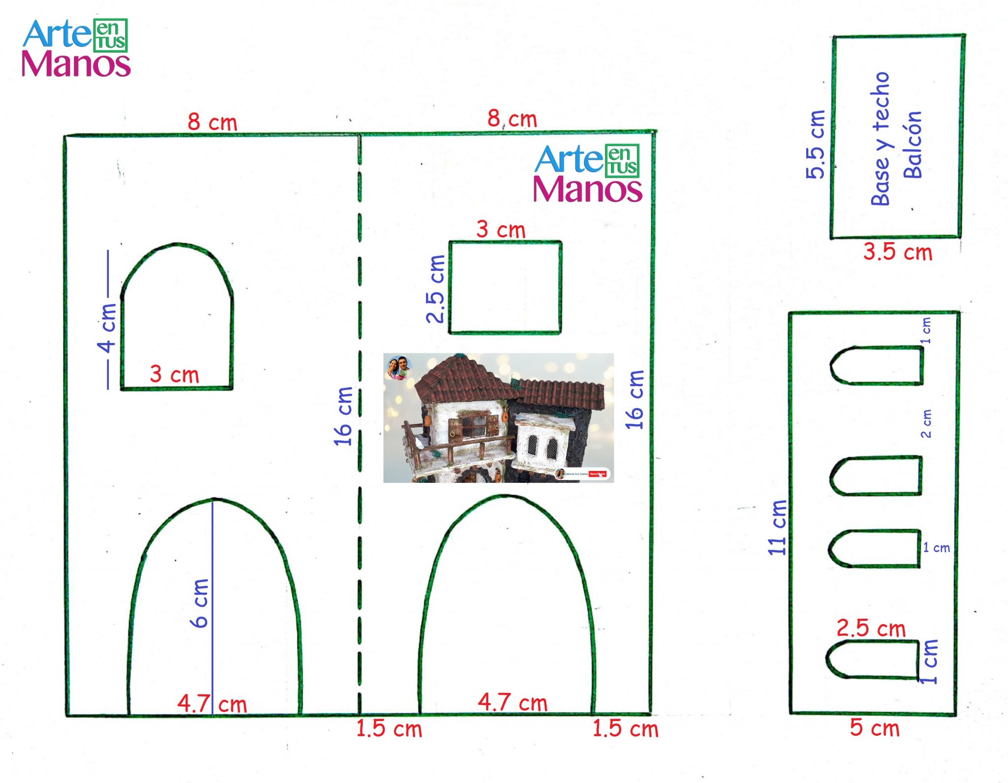 Casas, Fachadas para Belenes y Pesebres con Cartón - Arte en Tus Manos