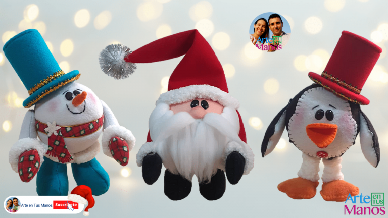Esferas Navideñas Con Santa Claus, Nieve y Pingüino | Con Arte en Tus Manos