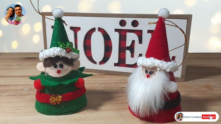 Santa Claus y Duendecillos para Decorar en Navidad con Arte en Tus Manos
